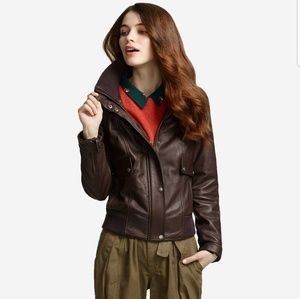 ColeHaan Grainy Lamb Jacket color coffee size S